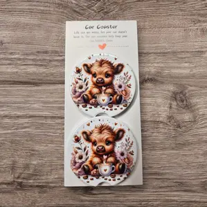 Cow ceramic coasters