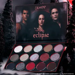 ColourPop x The Twilight Saga Eclipse Palette - Limited Edition 15 Shades - Matte, Metallic, Super Shock Pearlescent Glitter & New Metallic Chrome 1084 ColourPop x The Twilight Saga Eclipse Palette - Limited Edition 15 Shades - Matte, Metallic, Super Shock Pearlescent Glitter & New Metallic Chrome 1084