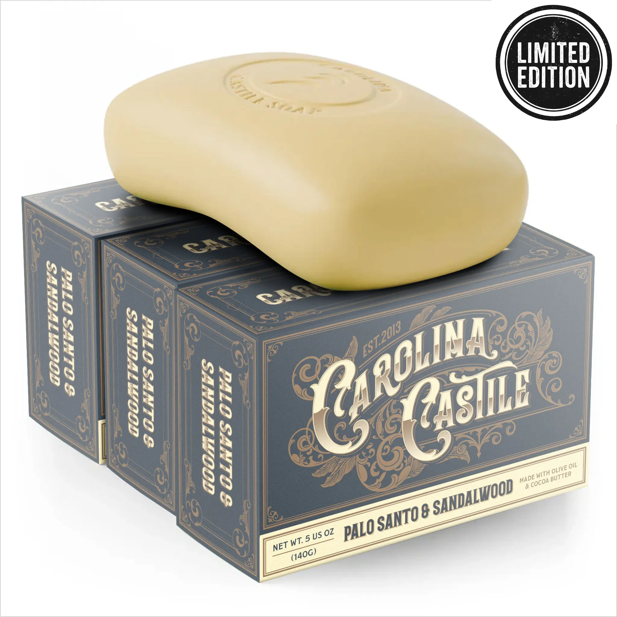 Palo Santo & Sandalwood Castile Bar Soap *Lightly Scented