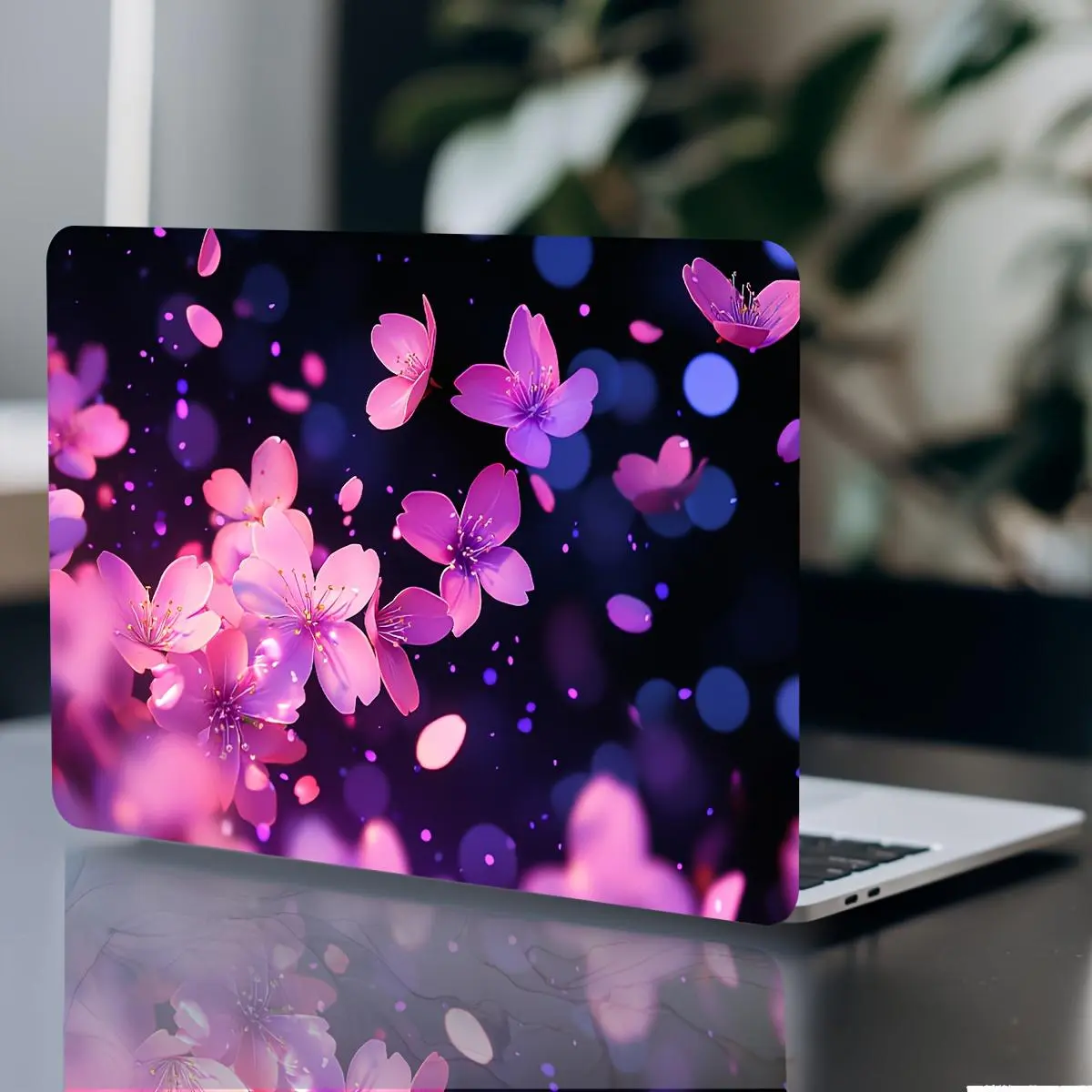 Cherry Blossom Pattern Laptop Sticker, Floral Pattern Sticker, Floral Stickers, Sticker Design, Waterproof & Anti-scratch Laptop Skin, Universal Laptop Decorative Sticker for Laptop, Nature Stickers
