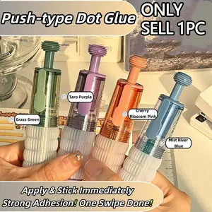 Pen-Shaped Dot Glue, 1 Pack/4 Packs, Dual-Sided Gel Adhesive, Double Sided Adhesive, DIY Craft Supplies, Photo & Ticket Stickers, Student Office Stationery