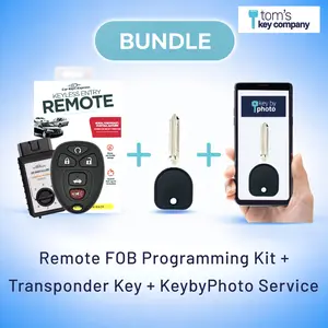 Ultimate Key Bundle DIY Car Key Replacement Kit with Keyless Entry Remote™ Programmer, Transponder Key, & Key By Photo™ Service | Chevrolet, Pontiac, & Saturn (GMRM-5TRZ0RE-B111-KBP-UKB)