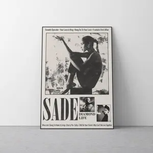Sade - Diamond Life Album Poster | Vintage Music Wall Art