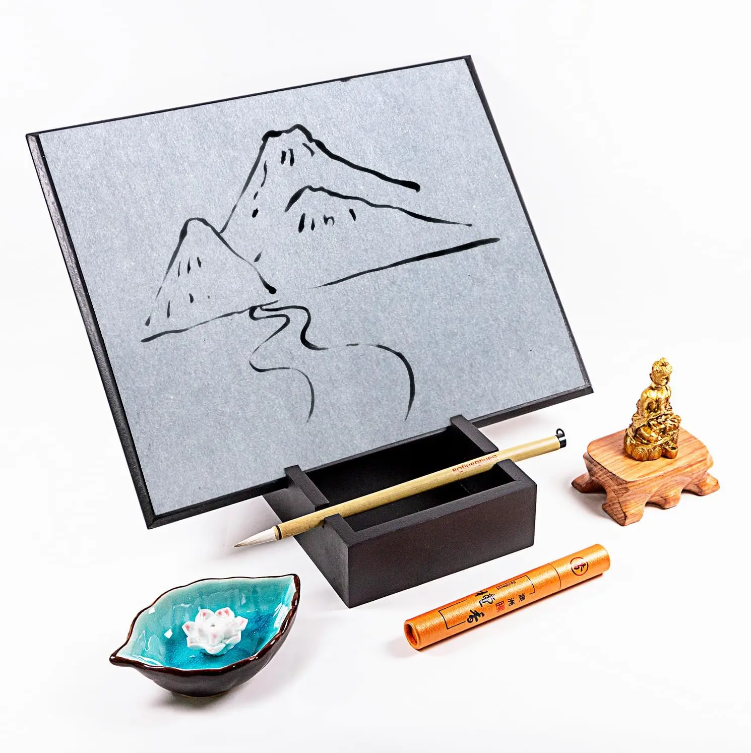 Meditation Gifts Buddha Drawing Board - Woman Relaxation Gifts Man Zen Healing Gifts Decor Office Home Relaxing Art Water Painting Board Stress Relief Birthday Valentine Gifts for Adults Him Her