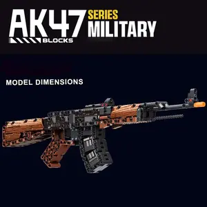 Ak47 Building Block Gun Toy Blasters, Educational Kids Toy, Textured Desktop Decor, Perfect Birthday Gift for Boys, Christmas Present