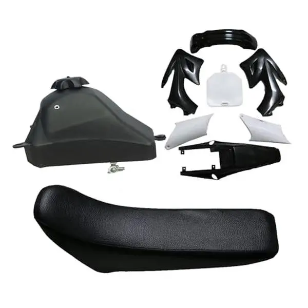 Motorcycle Plastics Fairing Fender Body Kit with 3L Fuel Tank and Tall Seat for Apollo, Orion, Thumpstar, Atomik Dirt Pit Bikes (90cc-150cc)