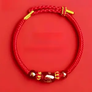 2026 Chinese Zodiac Lucky Red Rope Bracelet, Wealth & Blessing Braided String, Prosperity Protection Lucky Charm Jewelry Gift for Men Women outdoorfun