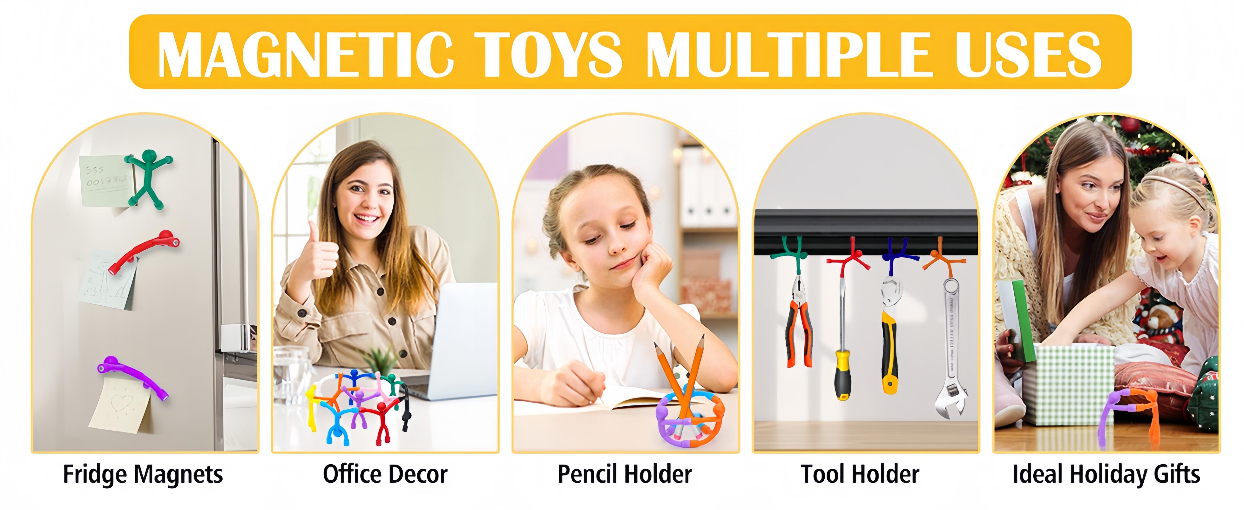 10/20 Pack Magnetic Figures for Kids – Bendy Silicone Fidget People with Magnets in Hands & Feet, One-Piece Molded Design, Travel Toys for Car Airplane Restaurant, ADHD & Anxiety Relief, Easter Basket Gifts for Boys Girls Ages 3+ 10/20 Pack Magnetic Figures for Kids – Bendy Silicone Fidget People with Magnets in Hands & Feet, One-Piece Molded Design, Travel Toys for Car Airplane Restaurant, ADHD & Anxiety Relief, Easter Basket Gifts for Boys Girls Ages 3+