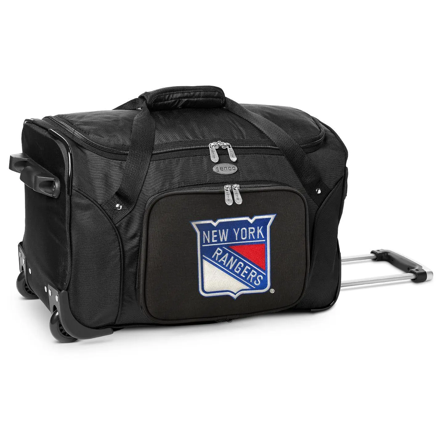 Denco NHL 22 Inch Wheeled Duffel Bag Black