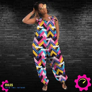 Vibrant Chevron Baggy Jumpsuit Vibrant Chevron Baggy Jumpsuit