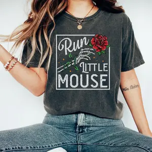 Run Little Mouse Comfort Colors T-shirt, Dark Romance, Haunting Adeline, Book Lover Gift, Smut Reader Gift, Bookish Shirt