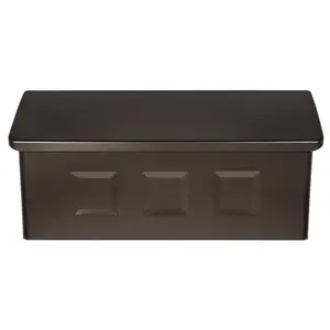 212 MAIN Small Rubbed Bronze Wayland Wall Mount Mailbox - Entryway-Use Hardware with Clean Lines, Embossed Squares, Stylish Architectural Design Element, Mailbox with Style
