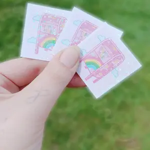 Mailbox Happy Mail Stickers - Pink Design with Rainbows and Clouds for Fun Mail Decorations