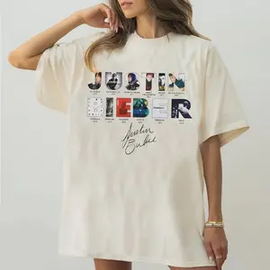 JB Album Collage Shirt,  Graphic Tee, Vintage Pop Music Shirt, Bieber Era Tee, Singer Fan Gift, Music Fan Gift