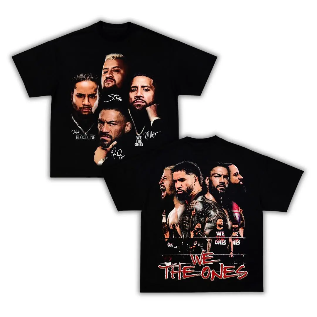 The Bloodline WWE T-Shirt | We The Ones Roman Reigns & Usos Graphic Tee | Wrestling Fan Merch, Streetwear Fit, Soft Cotton Casual Wear
