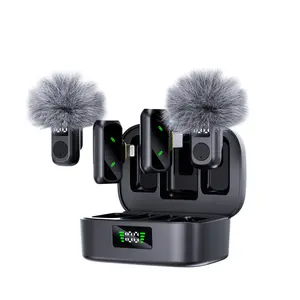 Wireless Lavalier Microphone for iPhone iPad & Android, Mini Clip-On Mic with Charging Case, 54H Battery Life, 328FT Wireless Range, Plug & Play Noise Reduction for TikTok, YouTube, Live Streaming, Interviews & Vlogging