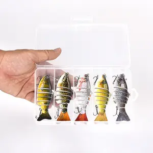 5pcs Multi-Joint Minnow Fishing Lures 10cm Hard Plastic Swimbaits with 7-Section Bionic Design for Bass Trout Freshwater Fishing Realistic Action