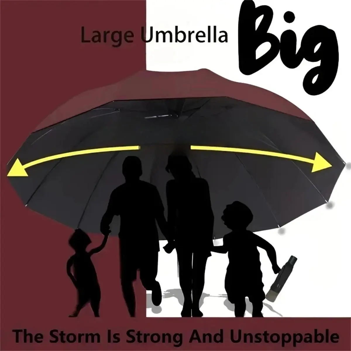 Large Umbrella, Foldable Umbrella, UV Protection Umbrella, Rainproof Umbrella, Umbrella for Outdoor, Outside Umbrellas, Umbrella for Men & Women, Portable Foldable Umbrella, Portable Folding Umbrella, Umbrellas for Rain, Perfect Gift for Valentine's Day