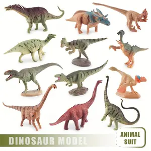 Dinosaur Model Toy, 12pcs/set Realistic Dinosaur Model Toy, Dinosaur Model Kit, Animal Model Toy for Kids, Birthday Gift for Boys & Girls, PVC Action Figures