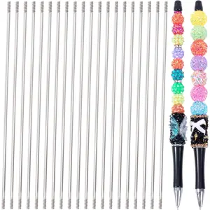 20 count Pen Extenders for Beadable Pens, 4.6'' Stainless Steel Beadable Pen Extender Rods, Rust Resistant Metal Blank Bars Supplies for DIY Beaded Pen, Decoration