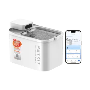 PETKIT EVERSWEET MAX 2 Dishwasher Safe Cat Water Fountain, Cordless Automatic Cats Drinking Fountain with Motion Sensor, 101 oz/3L Pet Fountain for Cats Dogs Inside, Smart App Control & Stainless Steel Tray