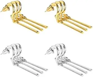 Anime Earrings Jewelry 2 Piece Set for Men and Women, Just One Ear Piercing, Zoro Cosplay Anime Lovers Stuff Cool Accessories