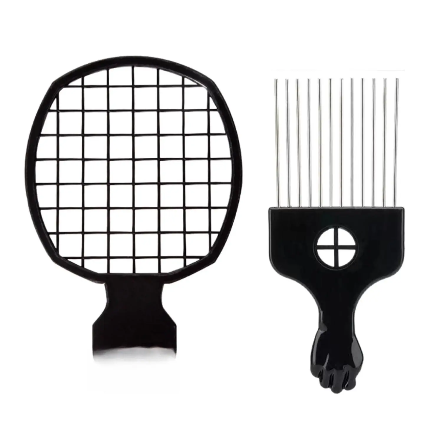 Upgraded Hair Twist Comb Hair Sponge Brush and Metal Afro Hair Pick Comb Set for Black Men Women Curls, 2 In 1 Afro Hair Coil Pick Combs Curl Brush (2 Pcs)