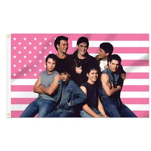 Pink 3x5 ft The Outsiders Flag Fan Art  Polyester Double Stitched with Brass Grommets Aesthetic Wall Decor for Bedroom Dorm Room Gift