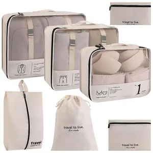 Packing Cubes for Suitcases, 7 Set Packing Cubes for Travel Women, Travel Luggage Packing Organizers, Travel Essentials Luggage Organizer Bags, for Suitcases Durable Travel Essentials Bags Set