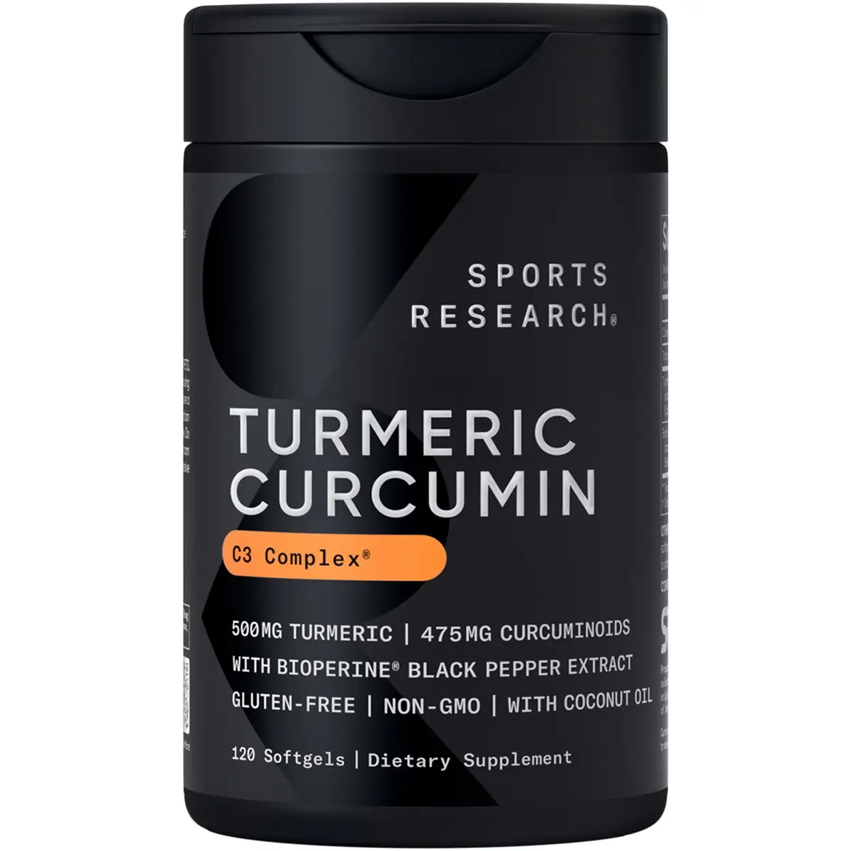 Sports Research Turmeric Curcumin C3 Complex - Softgels with Bioperine Black Pep...