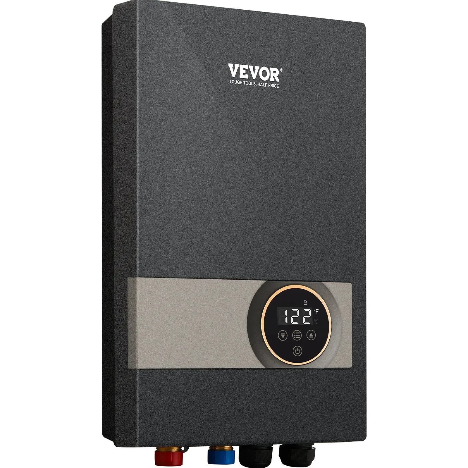 VEVOR Instant Water Heater, 18kw Electric Tankless Water Boiler, Digital Temperature Display & Easy Installation & 24-Hour Water Supply