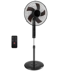 Pedestal Fan with Remote for Bedroom, Living Room, Office, Adjustable Height, 3 Speeds, 3 Modes, Timer, Tilt Head
