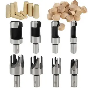 Wood Auger Drill Bit Set, Wood Plug Cutters Set, Straight & Cone Type Woodworking Drill Bit Set, Power Tool Accessories for Woodworking & DIY