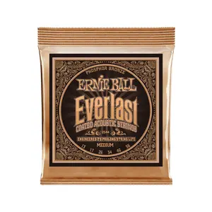 Ernie Ball Everlast Medium Coated Phosphor Bronze Acoustic Guitar Strings 13-56