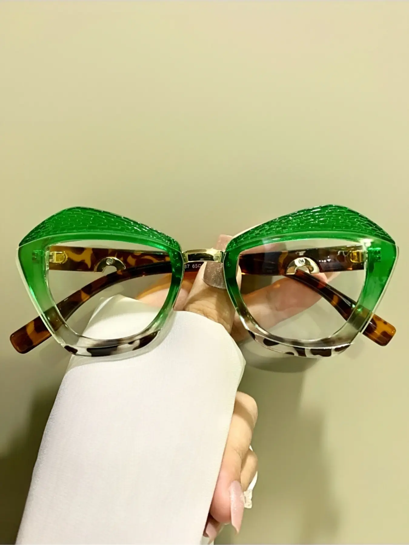 Trendy Cat Eye Glasses, Fashion Patchwork Leopard Pattern Eyeglasses for Men and Women, Metal Hinged PC Lenses, Trending Glasses, Tortoise Pattern Glasses