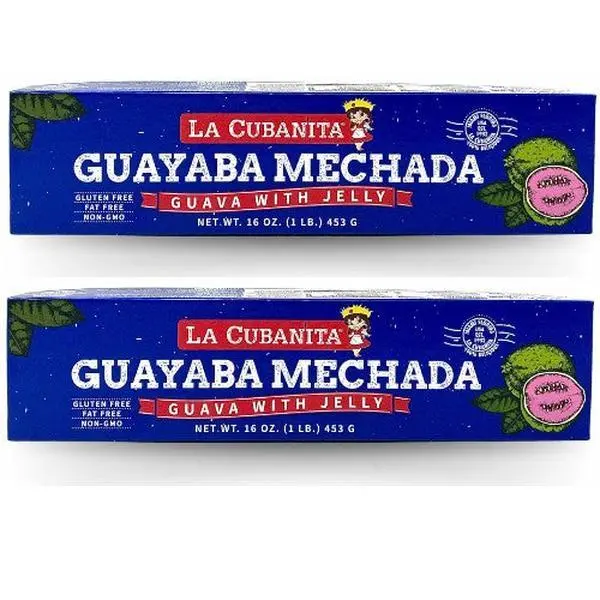 La Cubanita Traditional Creamy Guava Paste, 16 oz Pack of 2, Fruit-Based Desserts, Non-GMO, Gluten-Free, Low-Sodium, Cholesterol-Free, Ambient, All Ages Healthy Snack