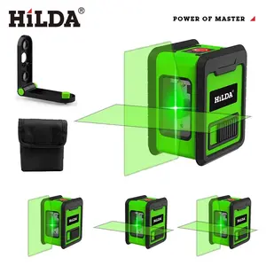 HILDA Laser Level Meter 2-Lines Cross Green Level Laser Horizontal & Vertical Nivel Laser Self-Leveling