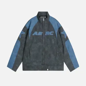 Aelfric Eden Star Graphic Cropped Racing Jacket