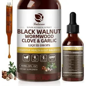 Black Walnut Wormwood Tincture – Rapid Gut Cleanse & Digestive Health with Oregano Garlic & Berberine, 10:1 Ultra-Concentrated Liposomal Delivery, Alcohol-Free, 2 Fl Oz