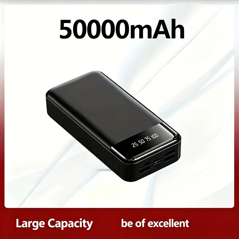 >20000mAh 50000mAh Super Fast Charging Power Bank - USB-C 22.5W, Built-in USB-C/Micro Cables & Ports, Multi-Device Charging Solution, Compatible with Most Mobile Phones, Ideal for Travel, Camping | Mobile Accessories