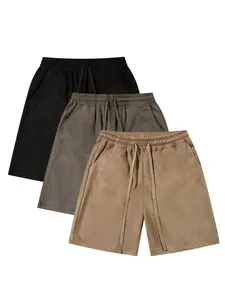 American Streetwear Simple Fashion Solid Color Versatile 3-Pack Shorts, Men's & Women's Trendy Casual Sports Five-Quarter Pants, Casual Fit Shorts