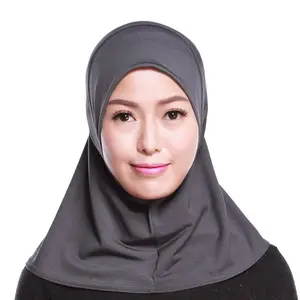 Women's Mini Hijab Scarf, Solid Color, Muslim Cotton Headscarf/Islamic Neck Cover