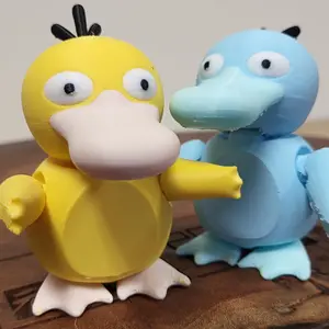 Articulated Psyduck Toy 3D Printed Pokemon