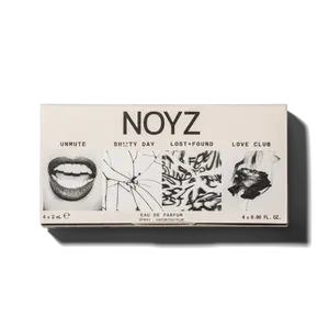 NOYZ Fragrance Discovery Kit - Iconic Eau de Parfum Spray Samples: Unmute, Love Club, Lost + Found, and Sh**ty Day