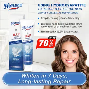Hotluck Fluoride-Free Hydroxyapatite Toothpaste – Brightens Teeth, Fights Plaque, Prevents Cavities