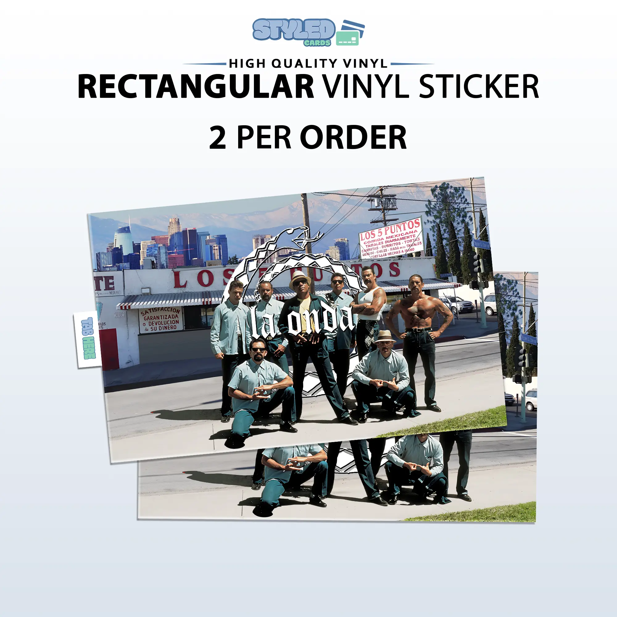 blood in blood out la onda rectangle vinyl sticker high quality vinyl
