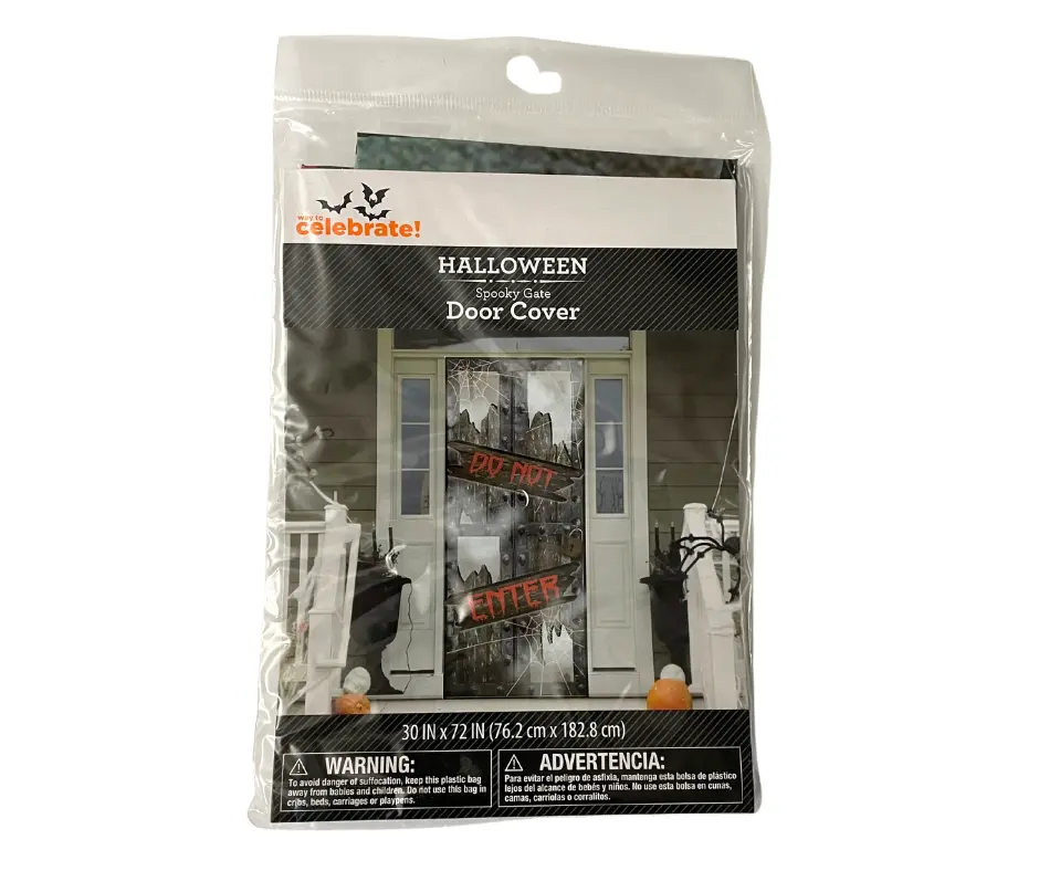Halloween Door Cover Spooky Gate Do Not Enter Decoration 30 x 71