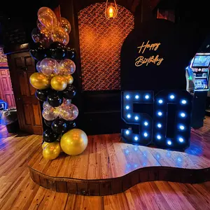 Balloon Column Stand Set of 2, Adjustable 7 Feet Ballon Arch Stands with Reusable Metal Telescopic Design for Birthday, Wedding, Baby Shower, Halloween, Graduation Party Decoration