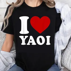 100% Cotton I Love Yaoi Shirt For Fans Of Boys Love Anime Manga And Gay Romance T-Shirt