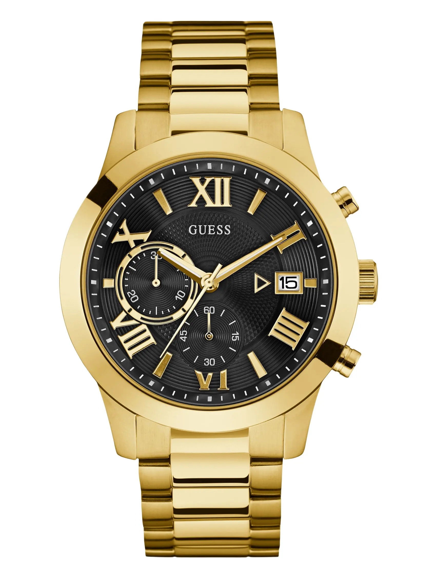 GUESS Male Gold-Tone Chronograph Watch